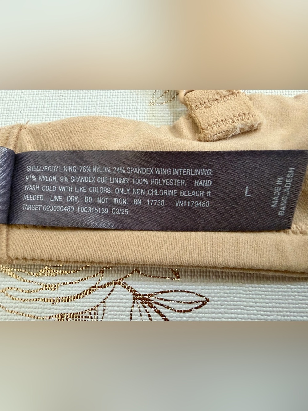 Auden Luxury Collection Luxe Stretch Lightly Lined Scoop Bralette Beige Large - Picture 8 of 11